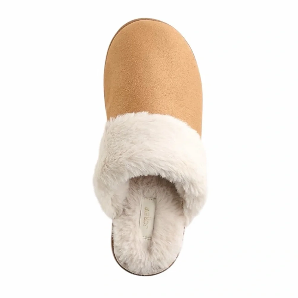 New with Tags! J. Crew Sueded Scuff Slippers in Desert Khaki. Size 6.